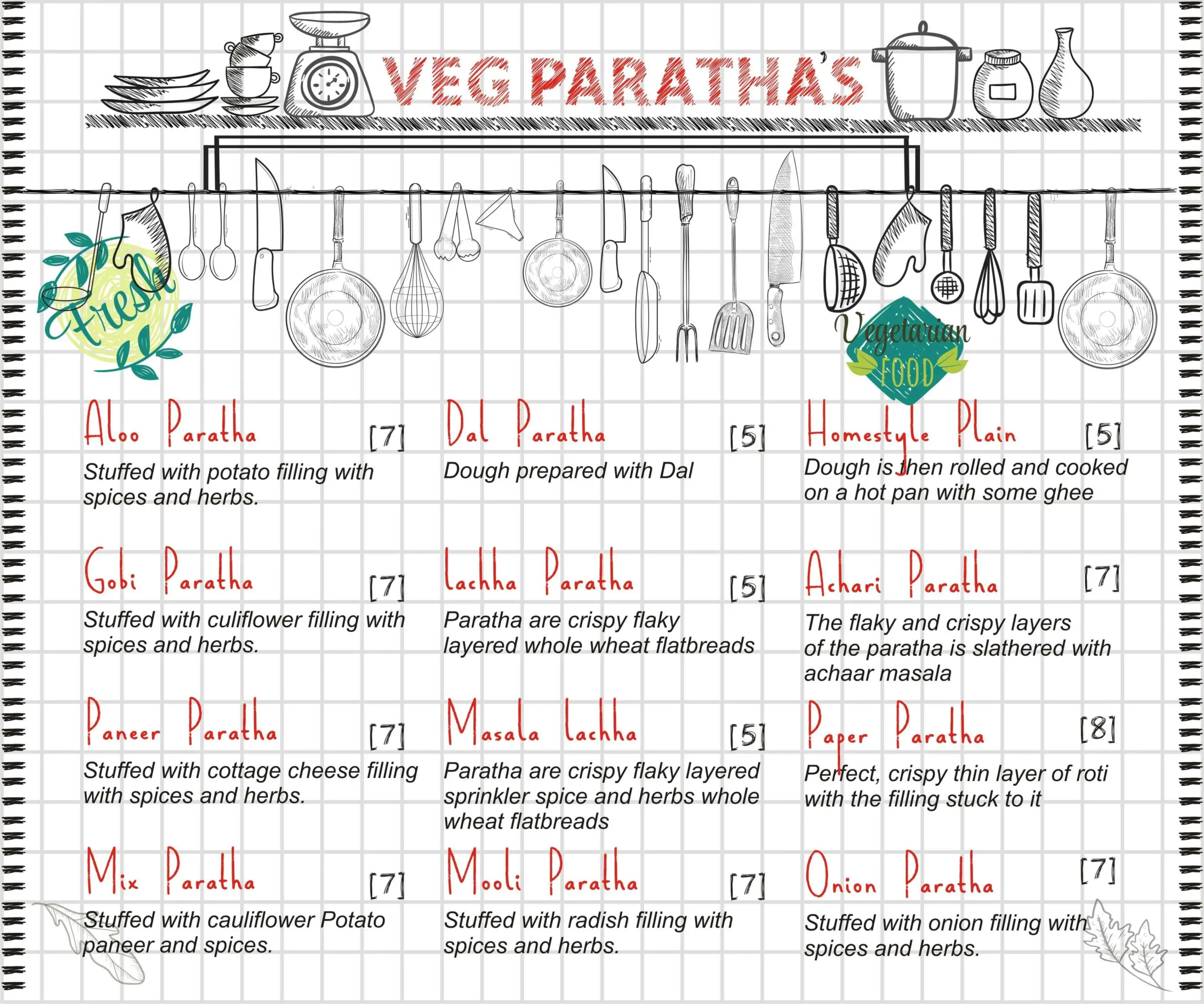 menu card design